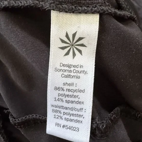 Athleta Soho Jogger Pants Womens 8 Black Pull On Tapered Lightweight Gym Yoga - Picture 4 of 9